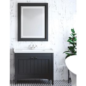 Denko Helena 100 cm Füme Banyo Dolabı Takımı