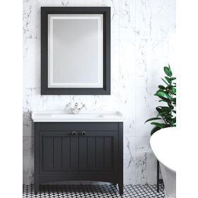 Denko Helena 100 cm Füme Banyo Dolabı Takımı