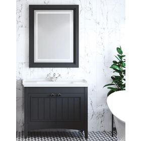 Denko Helena 100 cm Füme Banyo Dolabı Takımı