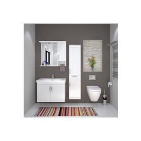 Denko Lotus 80 cm Beyaz Banyo Dolabı