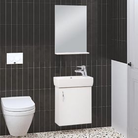 Denko Minica 50 cm Mdf Beyaz Banyo Dolabı Takımı