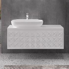 Denko Monart Plus 110 cm Beyaz Banyo Dolabı Alt Modül Seramik Lavabo