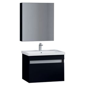 Denko More 65 cm Siyah Banyo Dolabı Takımı