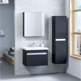 Denko More 65 cm Siyah Banyo Dolabı Takımı