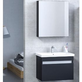 Denko More 65 cm Siyah Banyo Dolabı Takımı