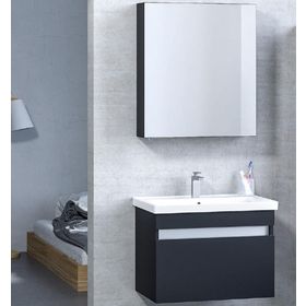Denko More 65 cm Siyah Banyo Dolabı Takımı