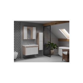 Denko Mostar 90 cm Siyah Banyo Dolabı