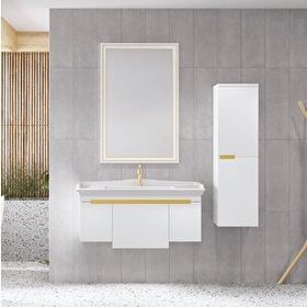 Denko Motta 100 cm Asma Mdf Beyaz Banyo Dolabı Alt Modül Lavabo
