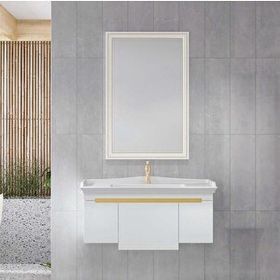 Denko Motta 100 cm Asma Mdf Beyaz Banyo Dolabı Takımı