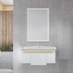 Denko Motta 100 cm Asma Mdf Beyaz Banyo Dolabı Takımı