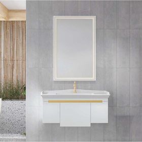 Denko Motta 100 cm Beyaz Banyo Dolabı