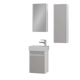 Denko Natalia 40 cm Mdf Kul Gri Banyo Dolabı Takımı ve Boy Dolabı