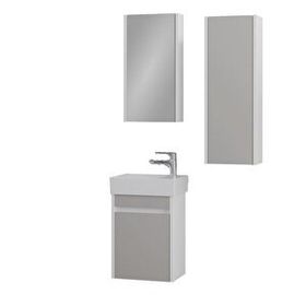Denko Natalia 40 cm Mdf Kul Gri Banyo Dolabı Takımı ve Boy Dolabı