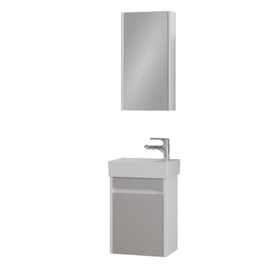 Denko Natalia 40 cm Mdf Kül Gri Banyo Dolabı Takımı