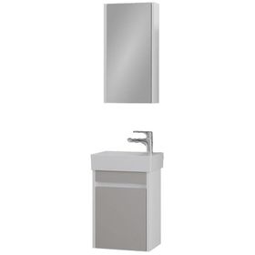 Denko Natalia 40 cm Mdf Kül Gri Banyo Dolabı Takımı