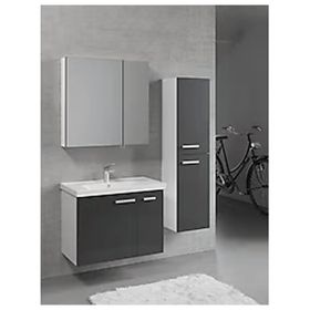Denko Natalia 60 cm Mdf Antrasit Gri Banyo Dolabı Takımı ve Boy Dolabı