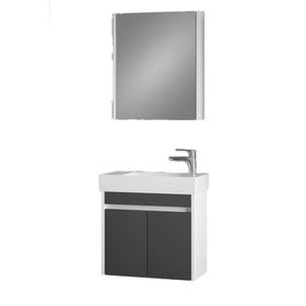 Denko Natalia 60 cm Mdf Antrasit Gri Banyo Dolabı Takımı ve Boy Dolabı