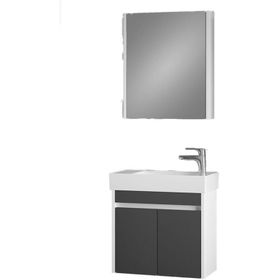 Denko Natalia 60 cm Mdf Antrasit Gri Banyo Dolabı Takımı ve Boy Dolabı