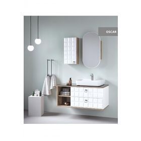 Denko Oscar 95 cm Mdf Banyo Dolabı Takımı ve Yan Boy Dolabı