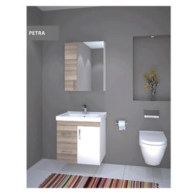 Denko Petra 65 cm Mdf Banyo Dolabı Alt Modül ve Seramik Lavabo