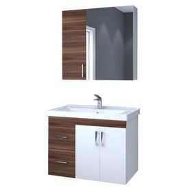 Denko Petra 85 cm Mdf Banyo Dolabı Takımı