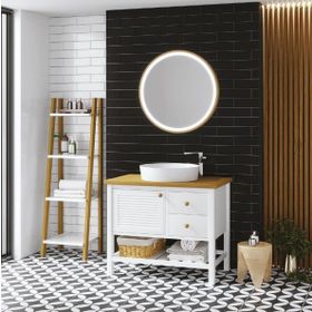 Denko Smarto 95 cm Mdf Beyaz Banyo Dolabı Takımı ve Boy Dolabı