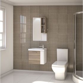 Denko Step Beyaz Alize 50 cm Banyo Dolabı