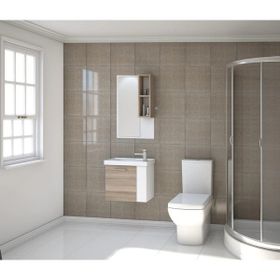 Denko Step Beyaz Alize 50 cm Banyo Dolabı