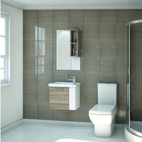 Denko Step Beyaz Alize 50 cm Banyo Dolabı