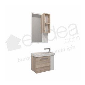 Denko Step Beyaz Alize 50 cm Banyo Dolabı