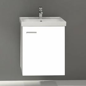 Denko Terra 50 cm Mdf Beyaz Banyo Dolabı Alt Modül ve Lavabo