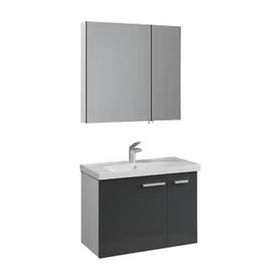 Denko Terra 60 cm Mdf Antrasit Gri Banyo Dolabı Takımı