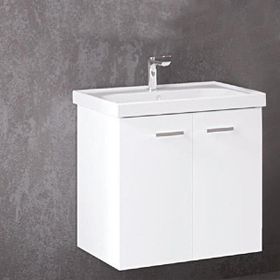 Denko Terra 60 cm Mdf Beyaz Banyo Dolabı Alt Modül ve Lavabo
