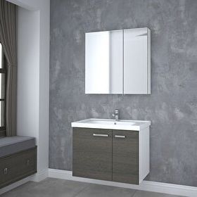 Denko Terra 80 cm Açık Meşe Banyo Dolabı