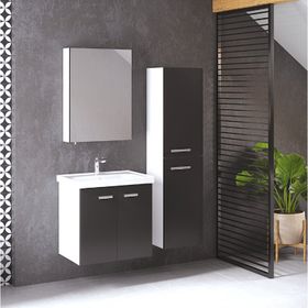Denko Terra 80 cm Beyaz Banyo Dolabı Takımı