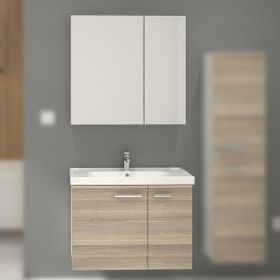 Denko Terra 80 cm Beyaz Banyo Dolabı Takımı