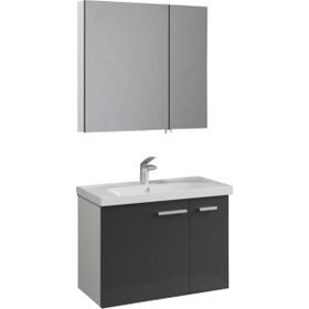 Denko Terra 80 cm Beyaz Banyo Dolabı Takımı
