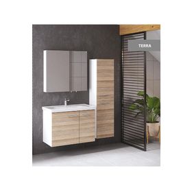Denko Terra 80 cm Boy Dolap ve Banyo Dolabı Takımı