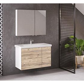 Denko Terra 90 cm Mdf Alize Banyo Dolabı Takımı