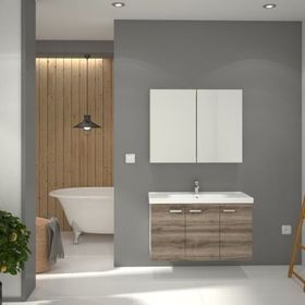 Denko Terra Beyaz 100 cm Banyo Dolabı