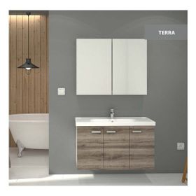 Denko Terra Beyaz 100 cm Banyo Dolabı