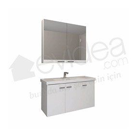 Denko Terra Beyaz 100 cm Banyo Dolabı