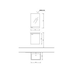 Denko Terra Beyaz 50 cm Banyo Dolabı
