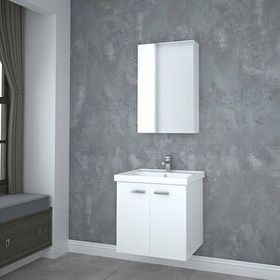 Denko Terra Roma 65 cm Beyaz Banyo Dolabı