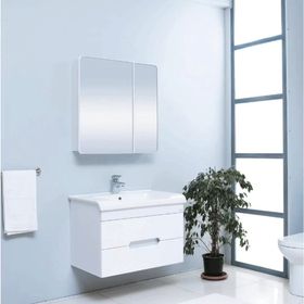 Denko Tuana 80 cm Mdf Beyaz Banyo Dolabı Alt Modül ve Lavabo