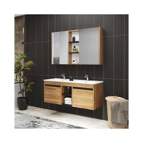 Denko Twin 120 cm Mdf Ud Banyo Dolabı Alt Modül Ve Lavabo
