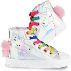 Denokids Unicorn Hologramlı Renkli Kız Sneakers