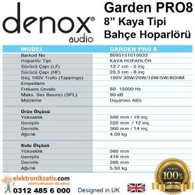 Denox Garden Pro 8 Kaya Hoparlör