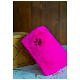 DensHaus Wellsoft Kumaş Pati Desenli Pembe Kedi Köpek Battaniyesi