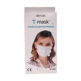 Dentac 10 Adet 3 Katlı Yüz Maskesi